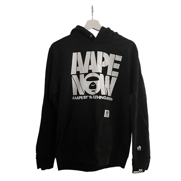 black AAPE by A Bathing Ape "AAPE NOW" hoodie. - Picture 1 of 6